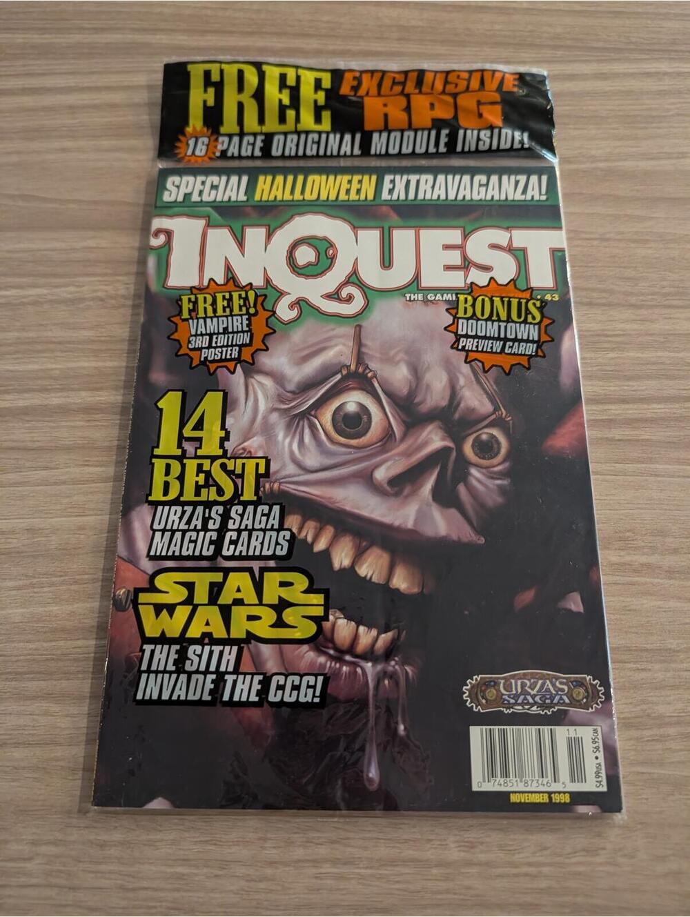 INQUEST Magazine November 1996 Issue with FREE Vampire Poster and Bonus Cards
